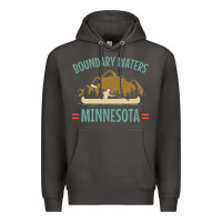 Smoke retro boundary waters canoe minnesota Premium Hoodie - DesignPulse