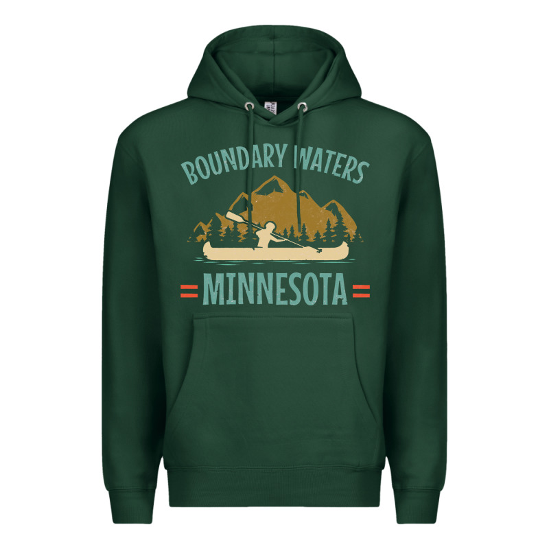 Retro Boundary Waters Canoe Minnesota Premium Hoodie by DesignPulse | Teevron