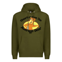 Army Green yogi bear average bear Premium Hoodie - DesignPulse
