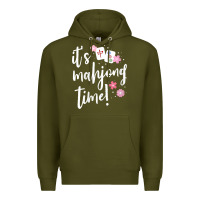 Army Green womens mahjong gift for her mahjong player v neck t shirt Premium Hoodie - DesignPulse