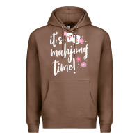 Chestnut womens mahjong gift for her mahjong player v neck t shirt Premium Hoodie - DesignPulse