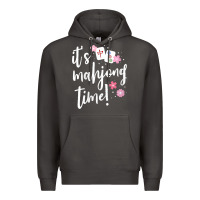 Smoke womens mahjong gift for her mahjong player v neck t shirt Premium Hoodie - DesignPulse