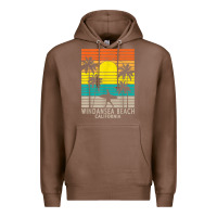 Chestnut windansea beach california ca surfer surfing surf palm tree Premium Hoodie - DesignPulse