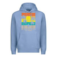 Colony Blue windansea beach california ca surfer surfing surf palm tree Premium Hoodie - DesignPulse