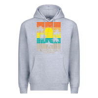 Heather Grey windansea beach california ca surfer surfing surf palm tree Premium Hoodie - DesignPulse
