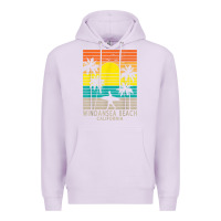 Lilac windansea beach california ca surfer surfing surf palm tree Premium Hoodie - DesignPulse