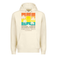 Sandshell windansea beach california ca surfer surfing surf palm tree Premium Hoodie - DesignPulse