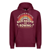 Burgundy Rowing  . Just A Girl Who Loves Sunshine And Rowing Premium Hoodie - DesignPulse