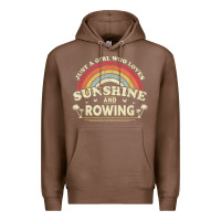 Chestnut Rowing  . Just A Girl Who Loves Sunshine And Rowing Premium Hoodie - DesignPulse