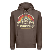 Coffee Rowing  . Just A Girl Who Loves Sunshine And Rowing Premium Hoodie - DesignPulse