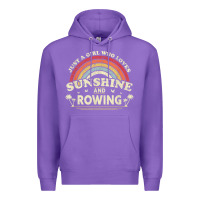 Purple Rowing  . Just A Girl Who Loves Sunshine And Rowing Premium Hoodie - DesignPulse