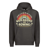 Smoke Rowing  . Just A Girl Who Loves Sunshine And Rowing Premium Hoodie - DesignPulse