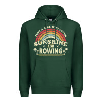 Sports Green Rowing  . Just A Girl Who Loves Sunshine And Rowing Premium Hoodie - DesignPulse