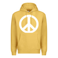 Antique Gold Peace Sign Premium Hoodie - DesignPulse