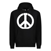 Black Peace Sign Premium Hoodie - DesignPulse