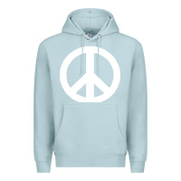 Blue Mist Peace Sign Premium Hoodie - DesignPulse