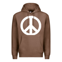 Chestnut Peace Sign Premium Hoodie - DesignPulse