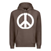 Coffee Peace Sign Premium Hoodie - DesignPulse