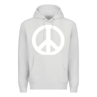Dove Grey Peace Sign Premium Hoodie - DesignPulse