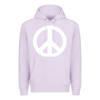 Lilac Peace Sign Premium Hoodie - DesignPulse