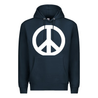 Navy Peace Sign Premium Hoodie - DesignPulse