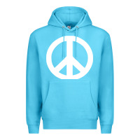 Ocean Blue Peace Sign Premium Hoodie - DesignPulse