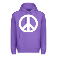 Purple Peace Sign Premium Hoodie - DesignPulse