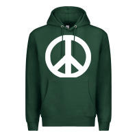 Sports Green Peace Sign Premium Hoodie - DesignPulse