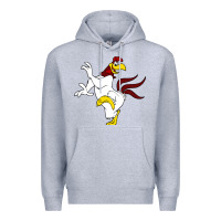 Heather Grey foghorn leghorn looney Premium Hoodie - DesignPulse