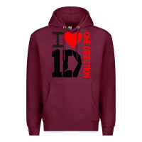 Burgundy one direction Premium Hoodie - DesignPulse