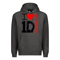 Charcoal Heather one direction Premium Hoodie - DesignPulse