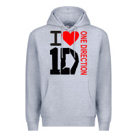 Heather Grey one direction Premium Hoodie - DesignPulse