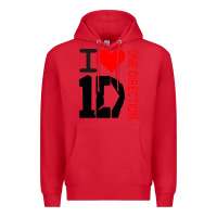 Red one direction Premium Hoodie - DesignPulse