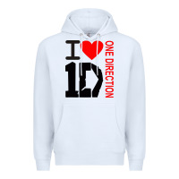 White one direction Premium Hoodie - DesignPulse