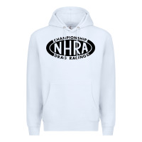 White nhra oval Premium Hoodie - DesignPulse