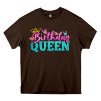 Chocolate Brown birthday queen Heavy Core Tee - BundleAndBundleShop