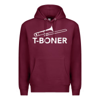 Burgundy funny trombone funny t boner funny t boner tboner Premium Hoodie - DesignPulse