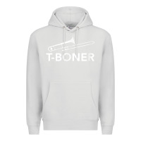 Dove Grey funny trombone funny t boner funny t boner tboner Premium Hoodie - DesignPulse