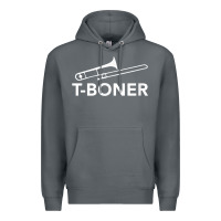 Rock funny trombone funny t boner funny t boner tboner Premium Hoodie - DesignPulse