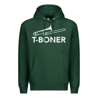 Sports Green funny trombone funny t boner funny t boner tboner Premium Hoodie - DesignPulse