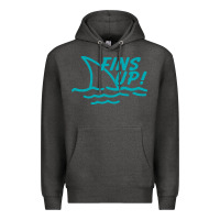 Charcoal Heather fins up jimmy Premium Hoodie - DesignPulse