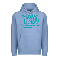 Colony Blue fins up jimmy Premium Hoodie - DesignPulse