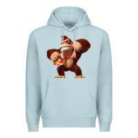 Blue Mist Donkey Kong 3D Poster Premium Hoodie - DesignPulse