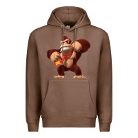 Chestnut Donkey Kong 3D Poster Premium Hoodie - DesignPulse