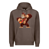 Coffee Donkey Kong 3D Poster Premium Hoodie - DesignPulse