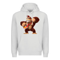 Dove Grey Donkey Kong 3D Poster Premium Hoodie - DesignPulse