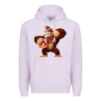 Lilac Donkey Kong 3D Poster Premium Hoodie - DesignPulse