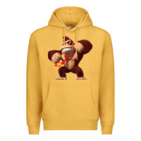 Mustard Donkey Kong 3D Poster Premium Hoodie - DesignPulse
