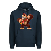 Navy Donkey Kong 3D Poster Premium Hoodie - DesignPulse