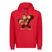 Red Donkey Kong 3D Poster Premium Hoodie - DesignPulse